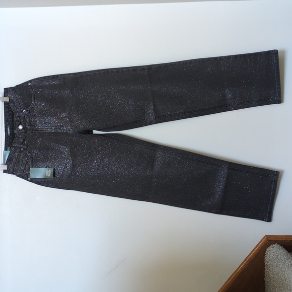 wild fable Denim - 2 Wild Fable Glitter Jeans 🖤 Black Denim 90s Relaxed Straight Inseam 31 80s NEW